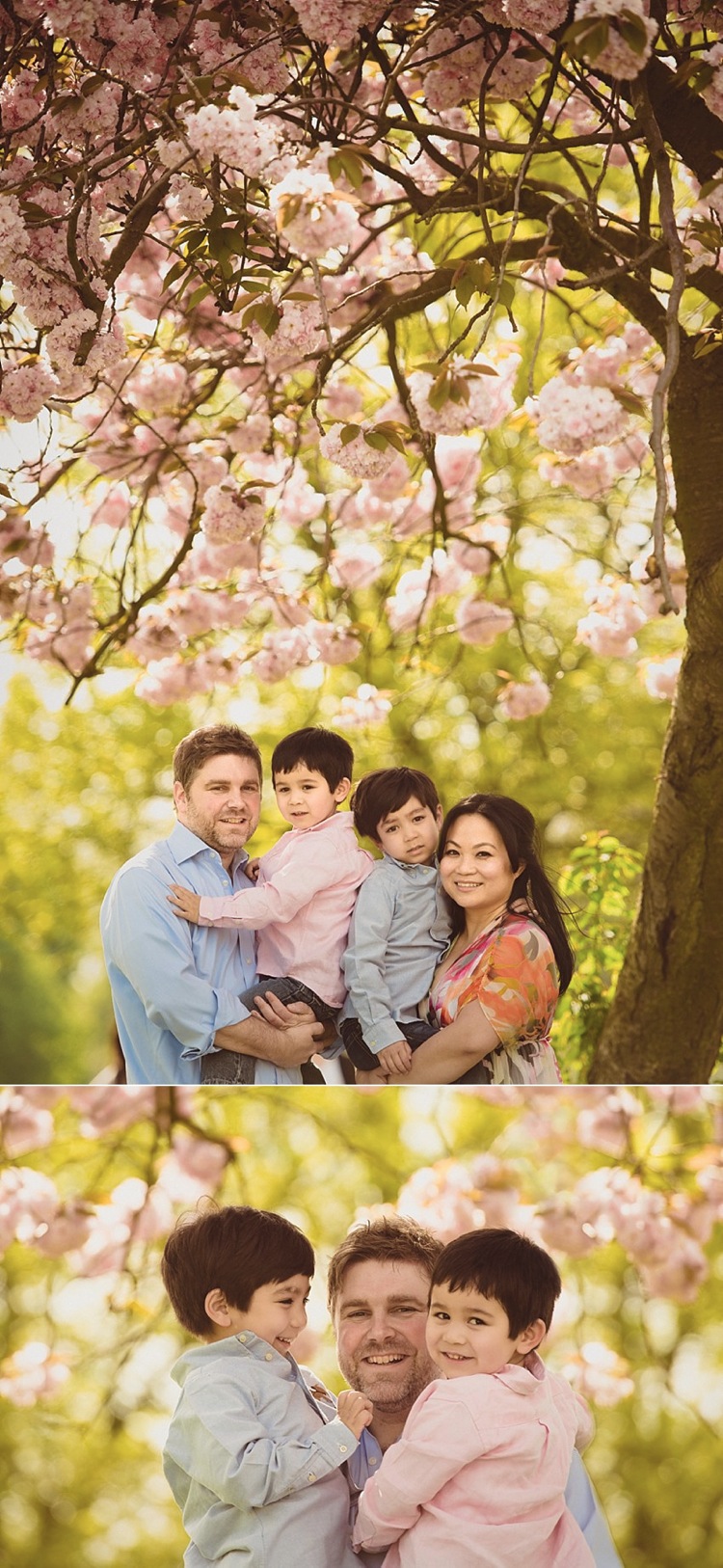 cherry blossom spring family shoot victoria park london photo
