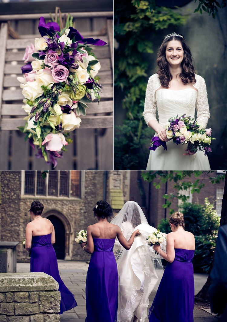 bride bridesmaid cascading bouquet real wedding london photographer.jpg