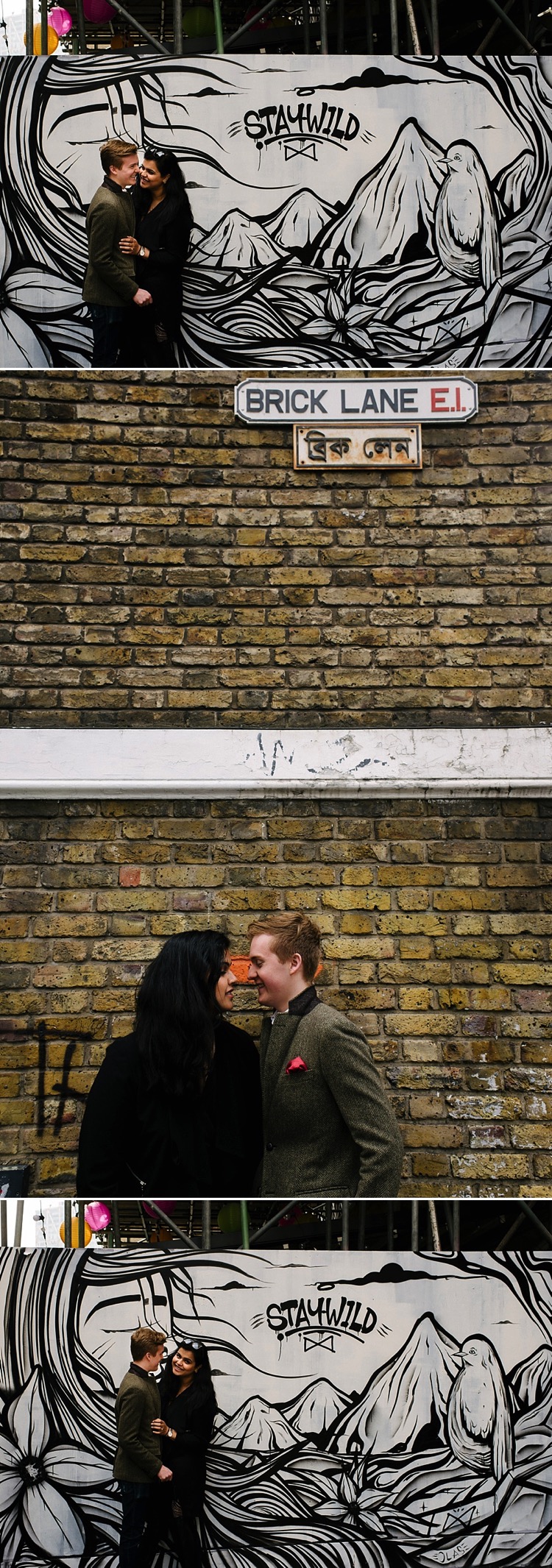 london city chic funky trendy cool photoshoot engagement brick lane st, pauls' cathedral wedding lily sawyer photo