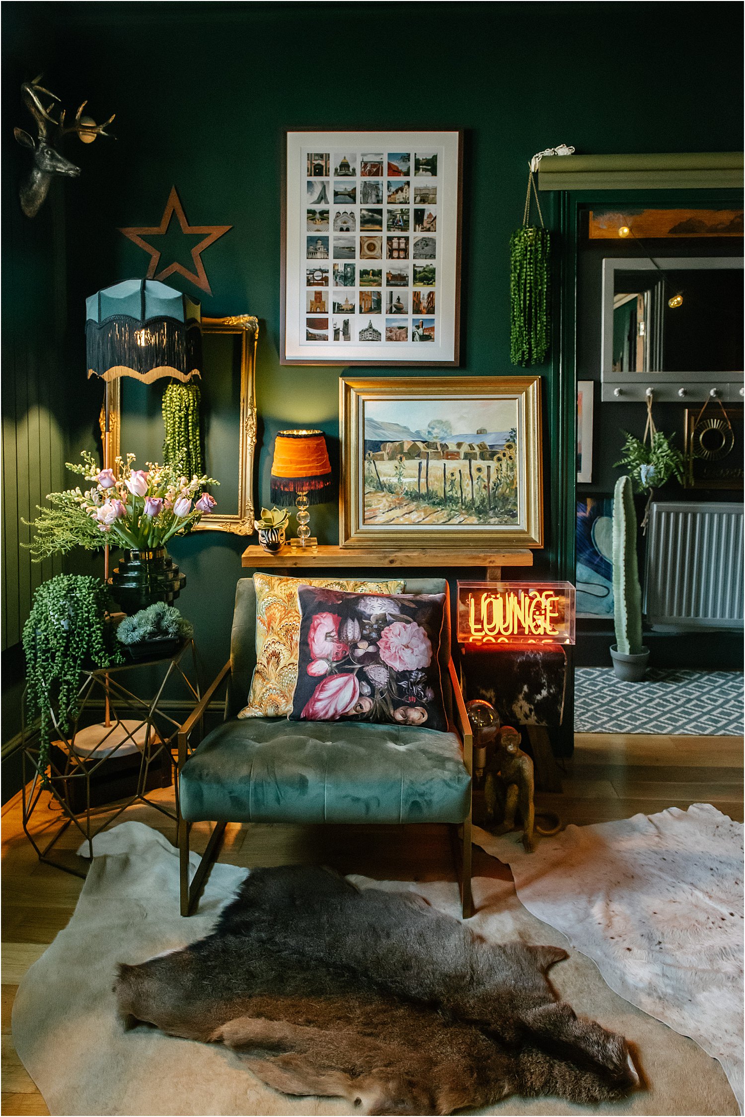 dark-blue-green-maximalist-interior-design-wallpaper-moody-layered-home